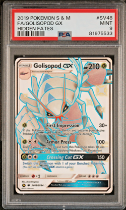 Golisopod GX Pokemon HIdden Fates Shiny Vault Full Art SV48/SV94 PSA 9 Mint - Image 1