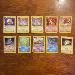 Vintage Team Rocket Pokemon Card Set 10 Card Lot Regular Non Holo - Image 1