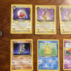Vintage Team Rocket Pokemon Card Set 10 Card Lot Regular Non Holo - Image 4
