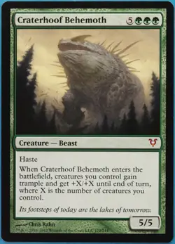 Craterhoof Behemoth Avacyn Restored NM Green Mythic Rare CARD (514202) ABUGames - Image 1