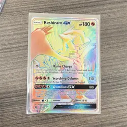 Reshiram GX Secret Rare Full Art Holo Pokemon Card 71/70 Dragon Majesty 180 HP - Image 1