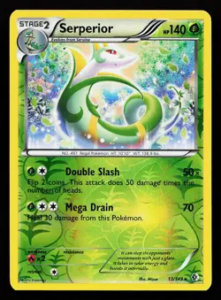 Serperior 13/149 Reverse Holo Rare Boundaries Crossed Pokemon Card - Image 1