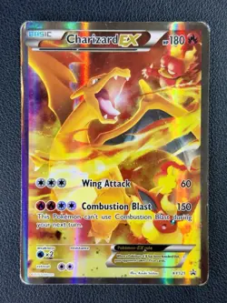 CHARIZARD EX XY121 Black Star Promo Full Art Holo Pokemon Card MP - Image 1
