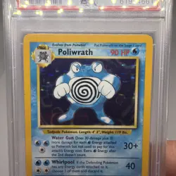 PSA 8 NM-MT Poliwrath 13/102 Base Set Pokemon Card WOTC Vintage Rare Holo 1999 - Image 2