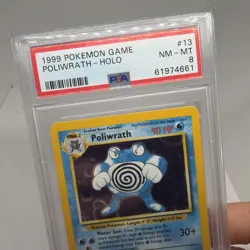 PSA 8 NM-MT Poliwrath 13/102 Base Set Pokemon Card WOTC Vintage Rare Holo 1999 - Image 5