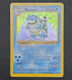 Pokemon Blastoise 2/102 Base Set Holo Rare 100 HP English Card - Image 1