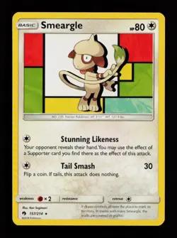 Smeargle 157/214 Rare Lost Thunder Pokemon Cards - Image 1