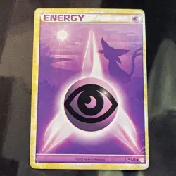 Espeon Psychic Energy Heart Gold Soul Silver 119/123 Pokemon Card Damaged - Image 1