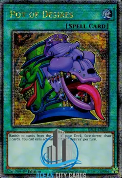 Yugioh Pot Of Desires RA01-EN056 Quarter Century Rare 1st Edition - Image 1