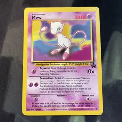 Pokemon WOTC 1999 Mew Movie Black Star Promo Rare Vintage Pokemon Card LP - Image 1