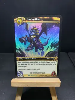 Invincible 15/30 Foil Rare World of Warcraft Trading Card Game TCG - Image 1