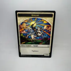 Knight Token (002) 2 Token Dominaria Magic: The Gathering Lightly Played - Image 1