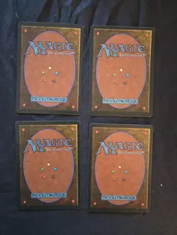 MTG Dark Ritual X4, (3) revised (1) 4th Ed PLAYSET, VG to EX cond. 1994-1995 - Image 2