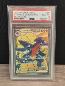 2025 Cynthia's Garchomp EX DRI ENG PSA 10 GEM MT Pokemon - Image 1