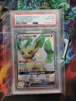 Pokemon Leafeon GX SV46/SV94 Hidden Fates: Shiny Vault Holo PSA 10 - Image 1