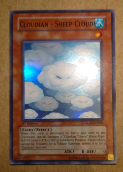 Yugioh Cloudian - Sheep Cloud GLAS-EN008 Super Rare 1st Edition - Image 1