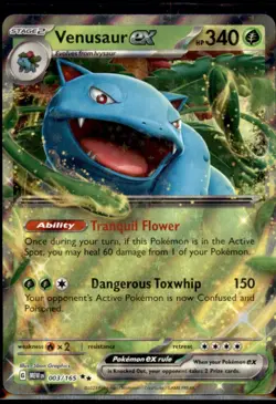 Pokemon TCG - Venusaur ex - Double Rare SV: Scarlet & Violet 151 003/165 NM - Image 1
