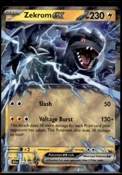 Pokemon TCG - Zekrom ex Double Rare SV: Black Bolt 034/086 NM - Image 1