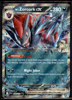 Pokemon TCG - N's Zoroark ex - Double Rare SV09: Journey Together 098/159 NM - Image 1