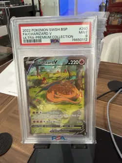 Pokemon 2022 FA Charizard V Ultra-Premium Collection SWSH260 PSA Mint 9 - Image 1