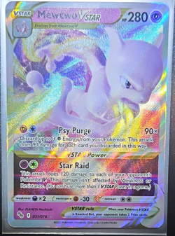 Mewtwo VSTAR 031/078 Pokemon GO Ultra Rare VSTAR Holo NM Excellent Condition - Image 1