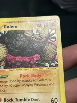 Pokemon TCG Golem 014/165 Expedition Base Set 2002 Holo Rare - HP+(Tiny Crease) - Image 2