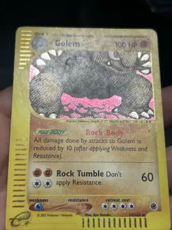 Pokemon TCG Golem 014/165 Expedition Base Set 2002 Holo Rare - HP+(Tiny Crease) - Image 3