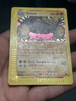 Pokemon TCG Golem 014/165 Expedition Base Set 2002 Holo Rare - HP+(Tiny Crease) - Image 4