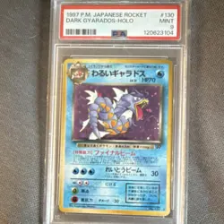 Pokemon Dark Gyarados Holo 130 Rocket Gang Unlimited PSA 9 Japanese - Image 1
