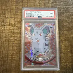 2000 TOPPS CHROME POKEMON T.V. SPECTRA #32 NIDORAN PSA 9 - Image 1