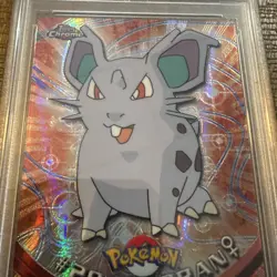 2000 TOPPS CHROME POKEMON T.V. SPECTRA #32 NIDORAN PSA 9 - Image 3