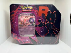 Pokemon TCG Destined Rivals Team Rockets Mewtwo EX Tin Factory Sealed - Image 1