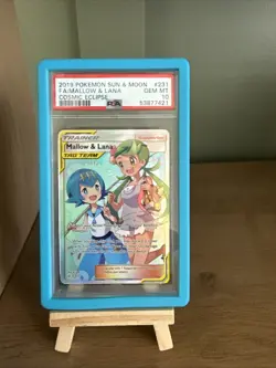 2019 POKEMON SUN & MOON COSMIC ECLIPSE #231 FULL ART/MALLOW & LANA PSA 10 - Image 1