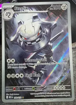 Pokemon Steelix Illustration Rare Full Art 150/132 Me01 Mega Evolution Holo NM - Image 1