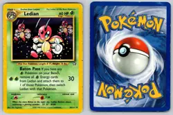 Ledian 39/111 Unlimited Uncommon Neo Genesis Pokemon Heavily Played - Image 3