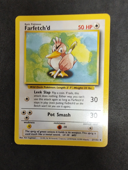 Farfetch'd Original Base Set Pokemon Card Uncommon Near Mint 27/102 - Image 1