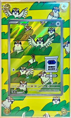 Pokemon Pidgey Set Of 3 – Custom Magnetic Extended Art Slabs - Obsidian Flames - Image 3