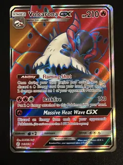 Volcarona GX 213/236 Pokemon Cosmic Eclipse Ultra Rare Full Art Holo NM - Image 1