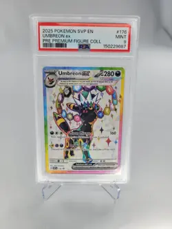 PSA 9 Umbreon ex SVP 176 Pokemon Promo Premium Figure Collection 2025 MINT - Image 1