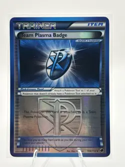Pokemon - Team Plasma Badge - 104/116 - Uncommon - Reverse Holo - Plasma Freeze - Image 1