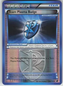 Pokemon TCG Team Plasma Badge (Team Plasma) Reverse Holo Plasma Freeze 104/116 - Image 1
