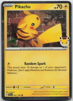 Pikachu (Pokemon Day 2026) 051/162 Holo Pokemon NM/M - Image 1