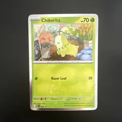 Pokemon TCG Chikorita MEP069 | Black Star Promo Cosmo Holo | NM - Image 1