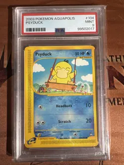 2003 POKEMON AQUAPOLIS #104 PSYDUCK PSA 9 - Image 1