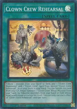 x1 Clown Crew Rehearsal - BLZD-EN059 - Super Rare - 1st Edition Yu-Gi-Oh! M/NM - Image 1