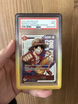 2025 One Piece EN 3rd Anniversary Treasure CP Pack #014 Monkey D. Luffy PSA 9 - Image 1