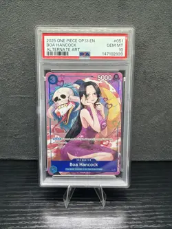 2025 ONE PIECE OP13 051 CARRYING ON HIS WILL BOA HANCOCK ALT ART PSA 10 GEM MINT - Image 1
