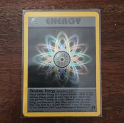 Rainbow Energy HOLO Rare Team Rocket 17/82 Pokemon Card - LP - Image 1