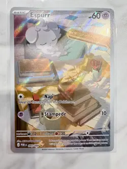 Pokemon TCG Espurr 95/088 Perfect Order Illustration Rare Holo Pokemon Card NM/M - Image 1