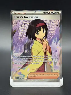 Pokemon Card Erika's Invitation 196/165 Ultra Rare Scarlet & Violet 151 - Image 1